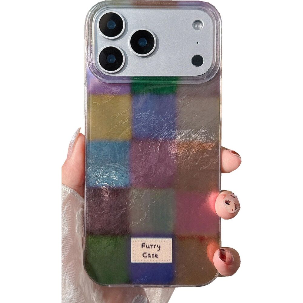IPhone 17 Pro Max Case,Cute Colorful Grid Case, 20F184PH010
